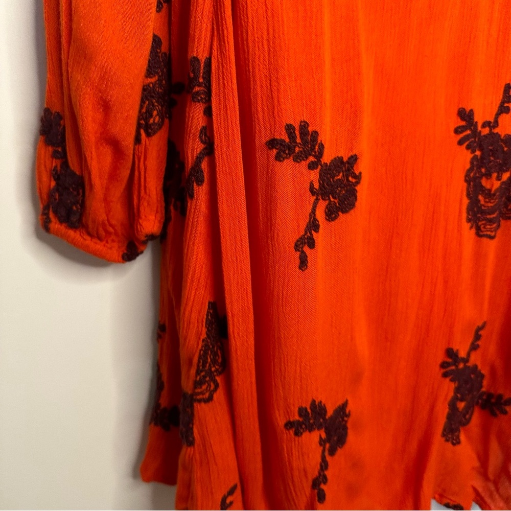 Free People‎ Emma Austen Cotton Long Sleeve Mini Dress - Picture 4 of 10